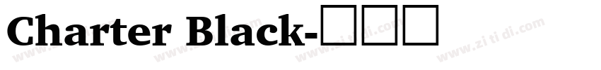 Charter Black字体转换 Charter Black字体转换